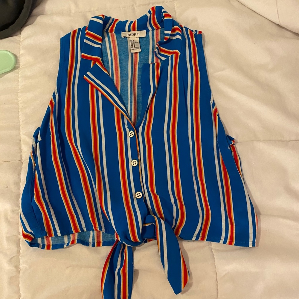 Striped Tie-top